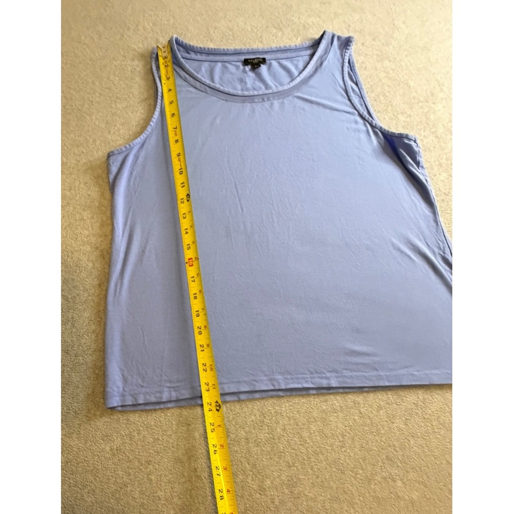 Talbots Womens Periwinkle Blue Sleeveless Scoop Neck Tank Top Size XL Cotton - Picture 4 of 4